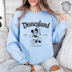 Mickey and Minnie EST 1955 Shirt, Retro Disneyland Comfort Colors Shirt, Disneyland Shirt, Retro Disney Tee, Disney Family Vacation Shirt image 2