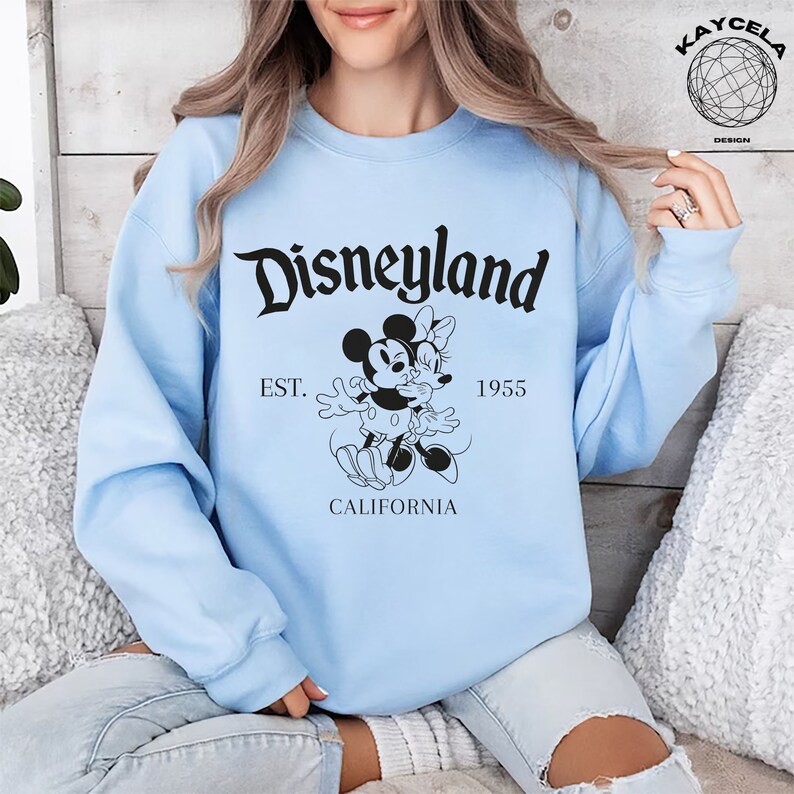 Mickey and Minnie EST 1955 Shirt, Retro Disneyland Comfort Colors Shirt, Disneyland Shirt, Retro Disney Tee, Disney Family Vacation Shirt image 2