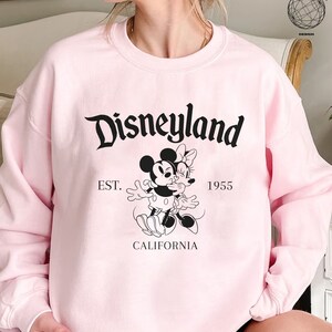 Mickey and Minnie EST 1955 Shirt, Retro Disneyland Comfort Colors Shirt, Disneyland Shirt, Retro Disney Tee, Disney Family Vacation Shirt image 5