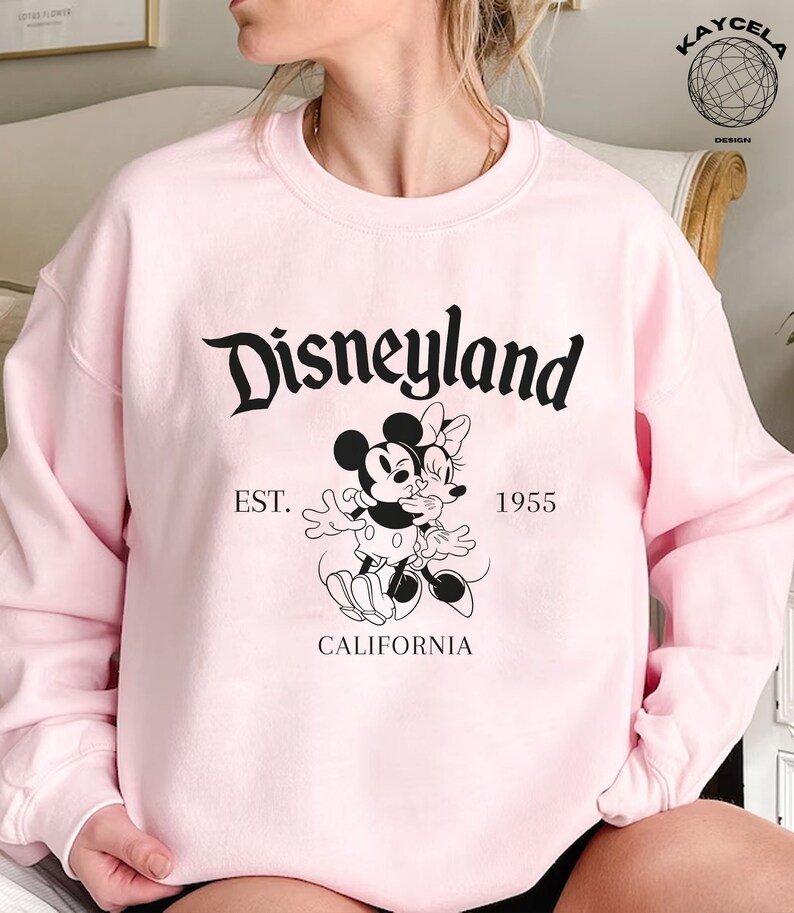 Mickey and Minnie EST 1955 Shirt, Retro Disneyland Comfort Colors Shirt, Disneyland Shirt, Retro Disney Tee, Disney Family Vacation Shirt image 5