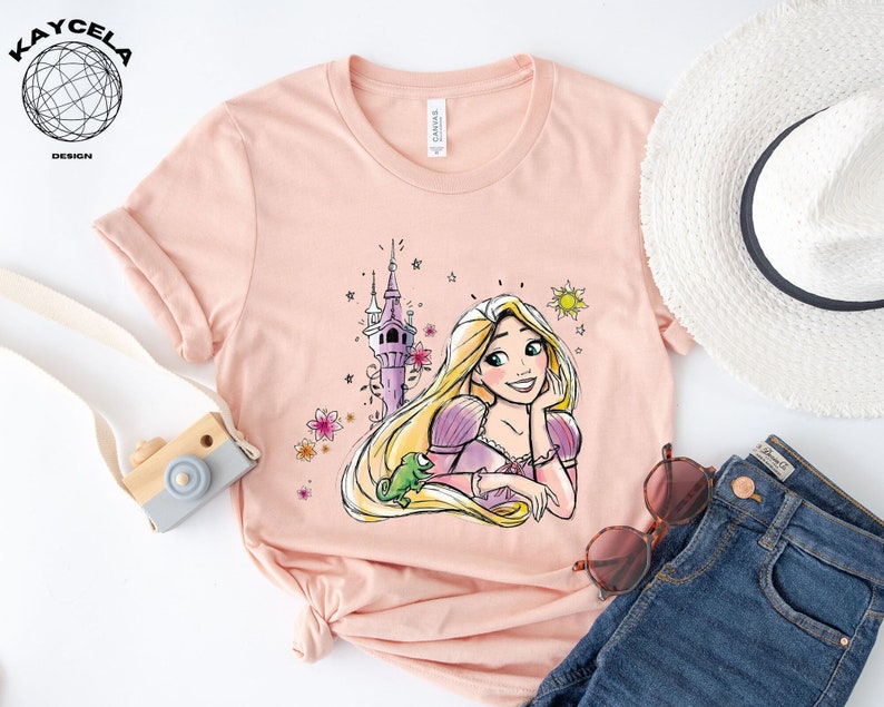 Rapunzel Tangled Comfort Colors Shirt, Floral Rapunzel Shirt, WDW ...