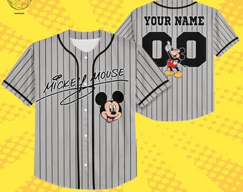 Custom Disney Mickey Baseball Jersey, Baseball Jersey, Disneyland Birthday Gift, Disney Shirt