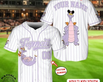 Personalized Disney Figment Little Spark Baseball Jersey, Custom Name and Number Figment Shirt, Magic Kingdom Baseball Jersey Gift