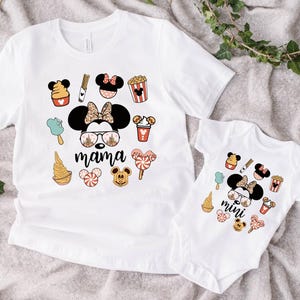 Disney Mama and Mini Matching Shirts, Mama Mouse & Mini Mouse Tees, Disneyland Mom Daughter Trip,  Disney Family Matching T-Shirt