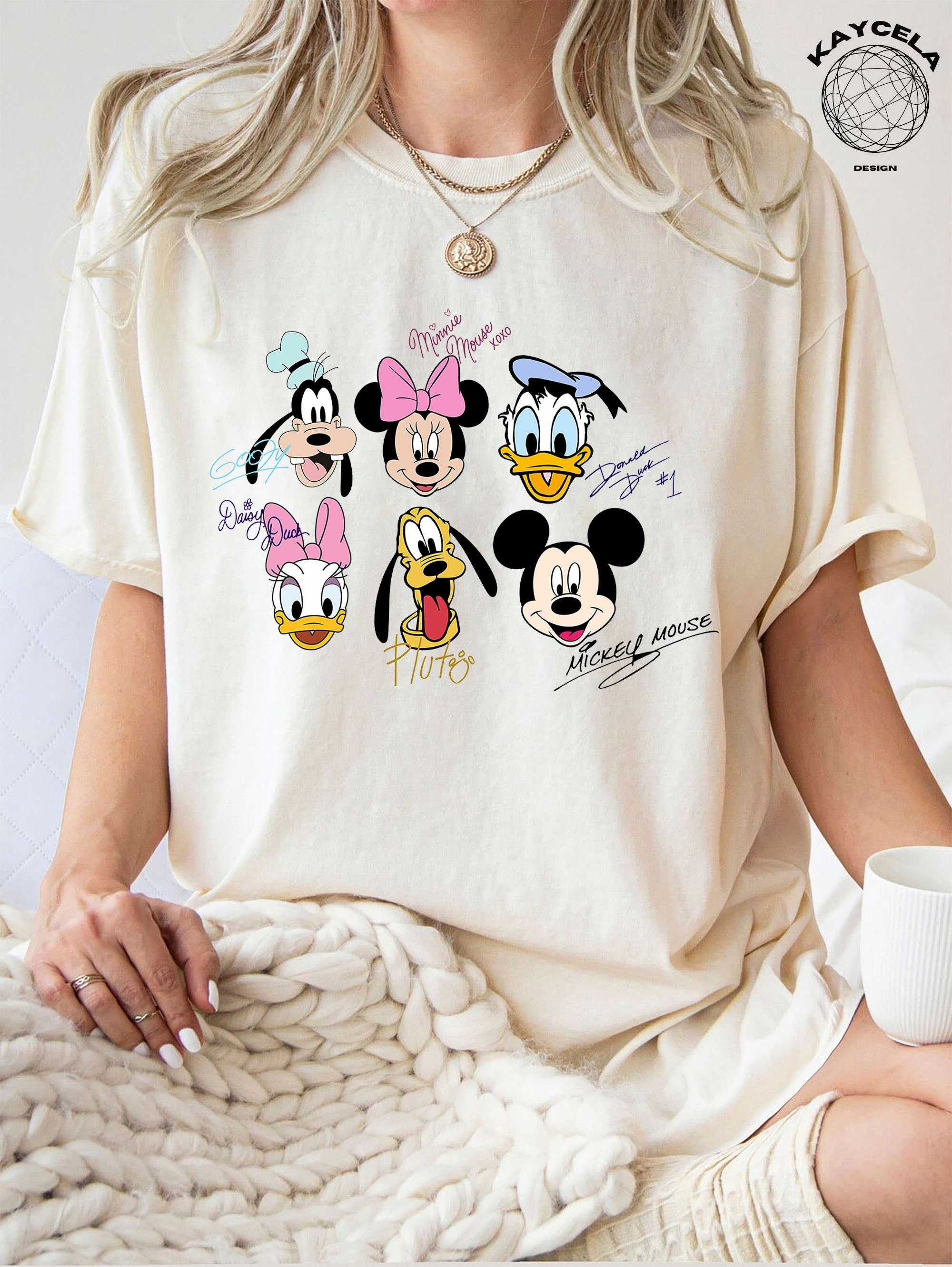 Mickey and Friends With Signatures Shirt, Mickey and Friends Shirt
