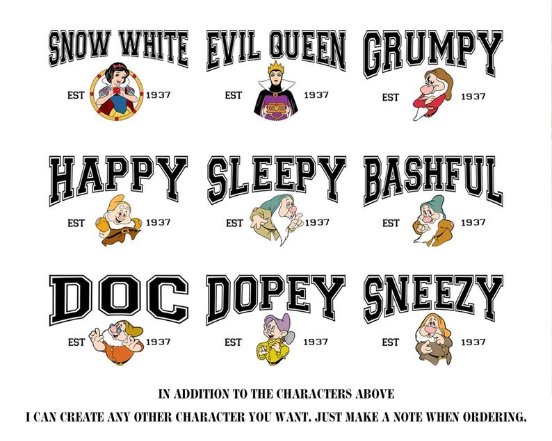 Snow White and the Seven Dwarfs Shirt, Disney Family Shirt, Disney ...