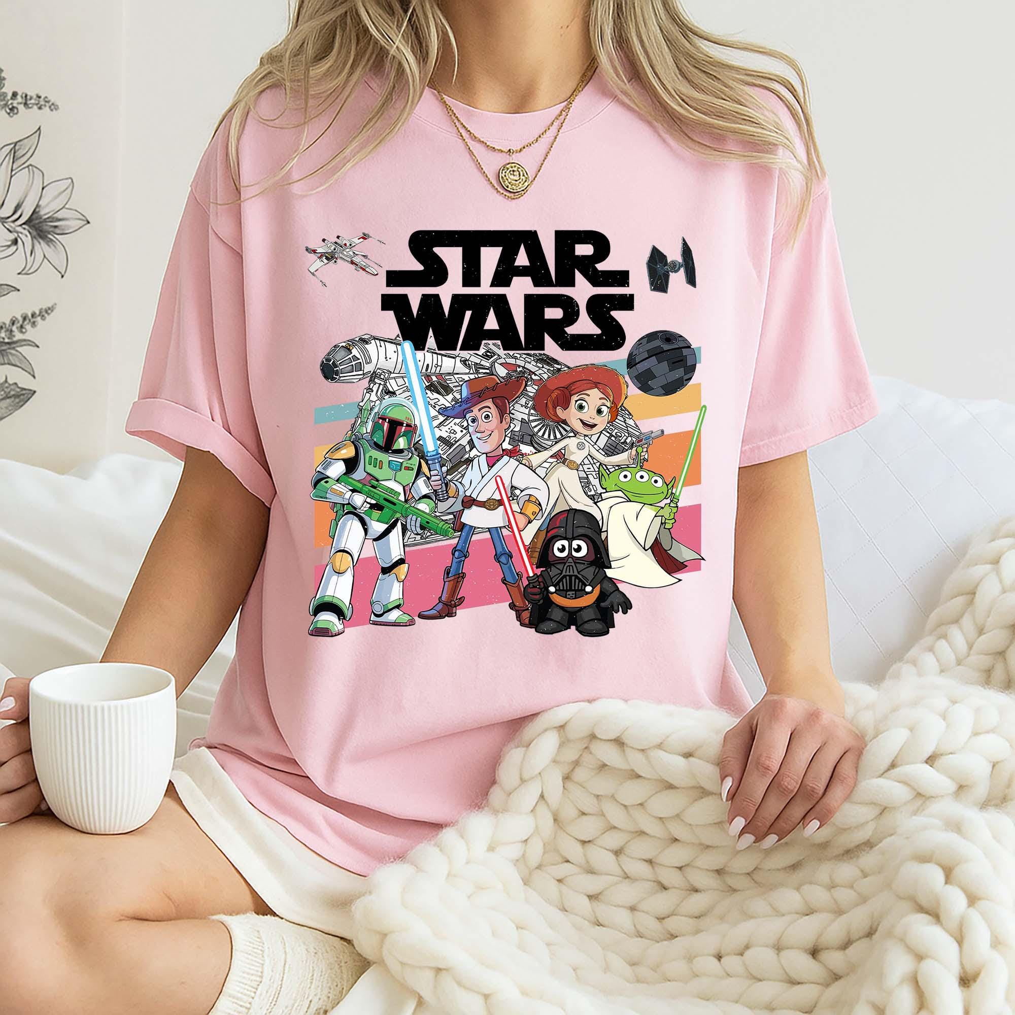Star Wars Road Trip - T-Shirt Unisex In Cotone Biologico 100%, Stampata Su Richiesta, Taglie S-XXL, Grigio