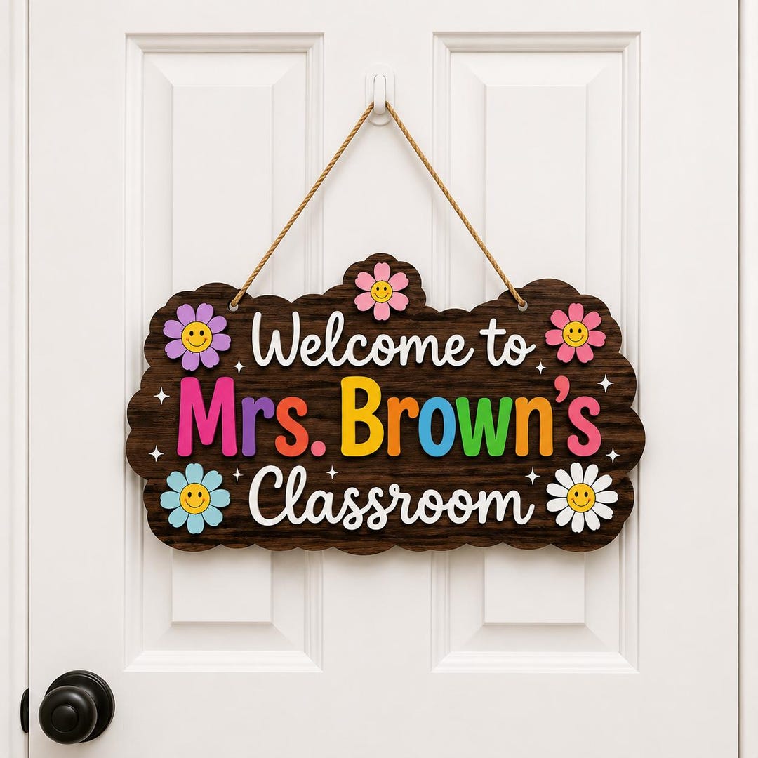 Personalized Welcome Sign for Classroom Door Decorations, Custom ...