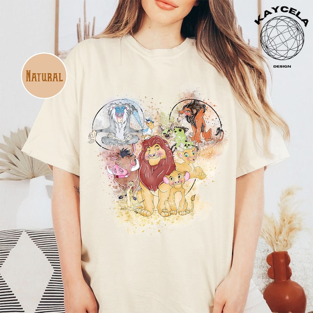 Vintage the Lion King Shirt, Disney Watercolor T-shirt, Disney Timon ...