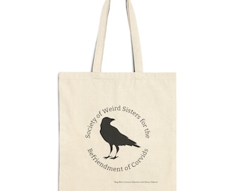 Society of Weird Sisters Crow Canvas Tote Bag
