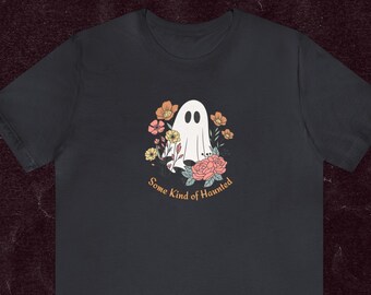 Some Kind of Haunted Ghost T-Shirt, Floral Halloween Tee