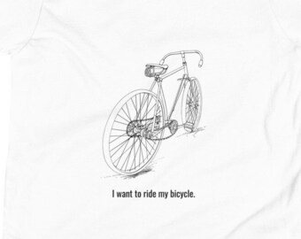 I Want to Ride My Bicycle Organic Cotton Kids T-Shirt