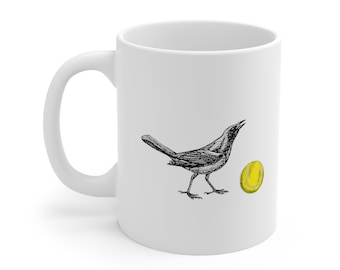 Grackle tennisboll keramisk mugg 340 ml