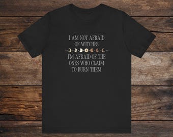 Jag är inte rädd för häxor unisex jersey kortärmad t-shirt