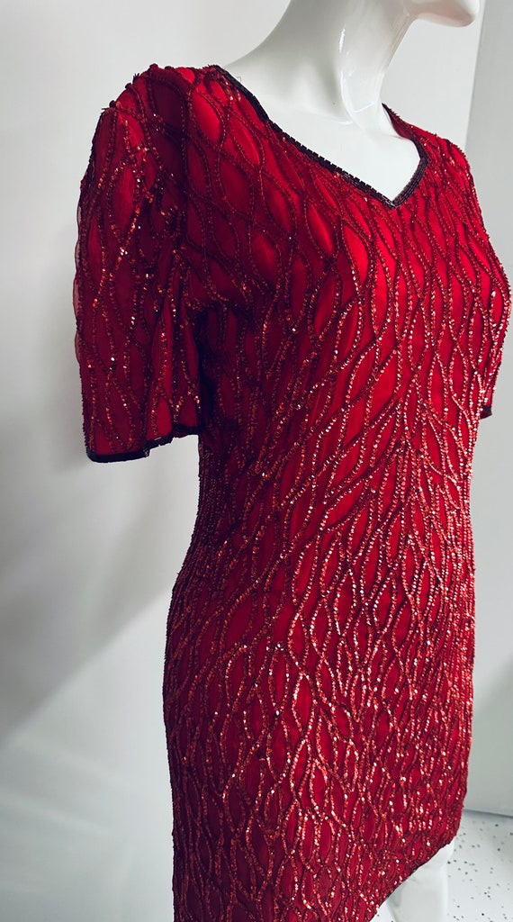 Red Sequins Dress