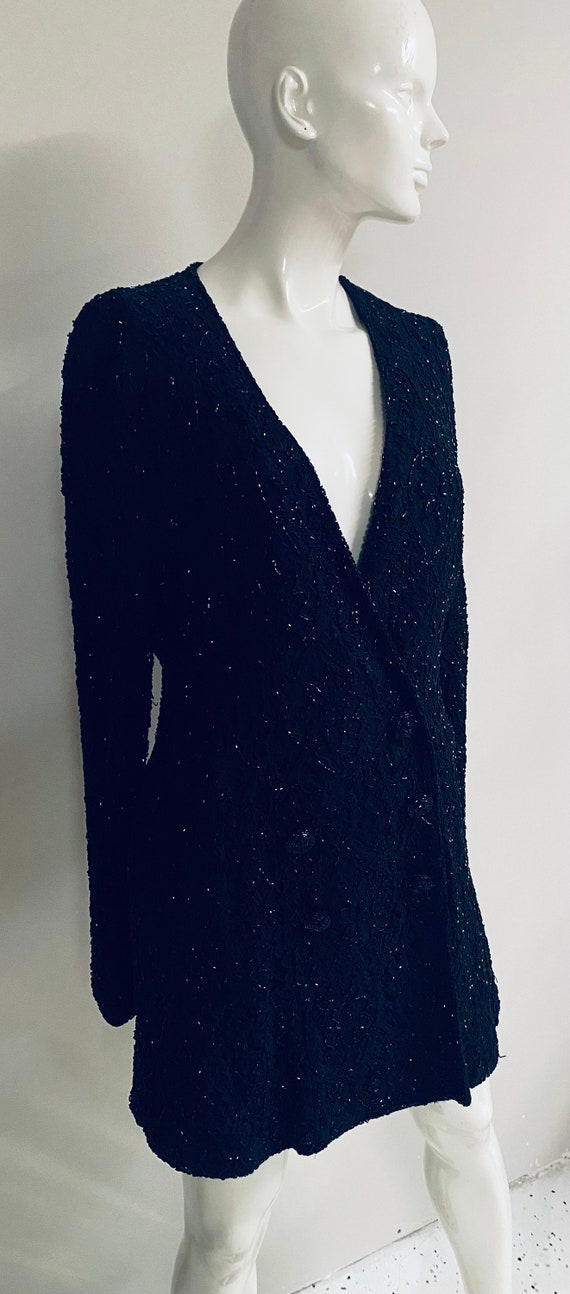 BLACK SEQUIN JACKET - image 9