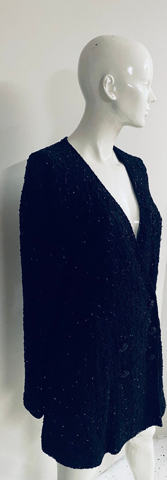 BLACK SEQUIN JACKET - image 2