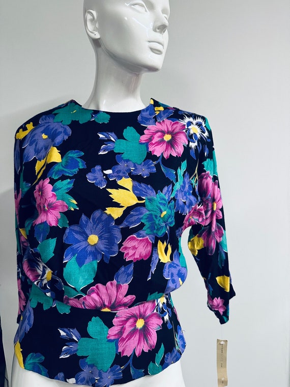 Floral 80s Top - image 1