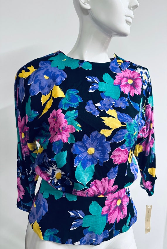 Floral 80s Top - image 2