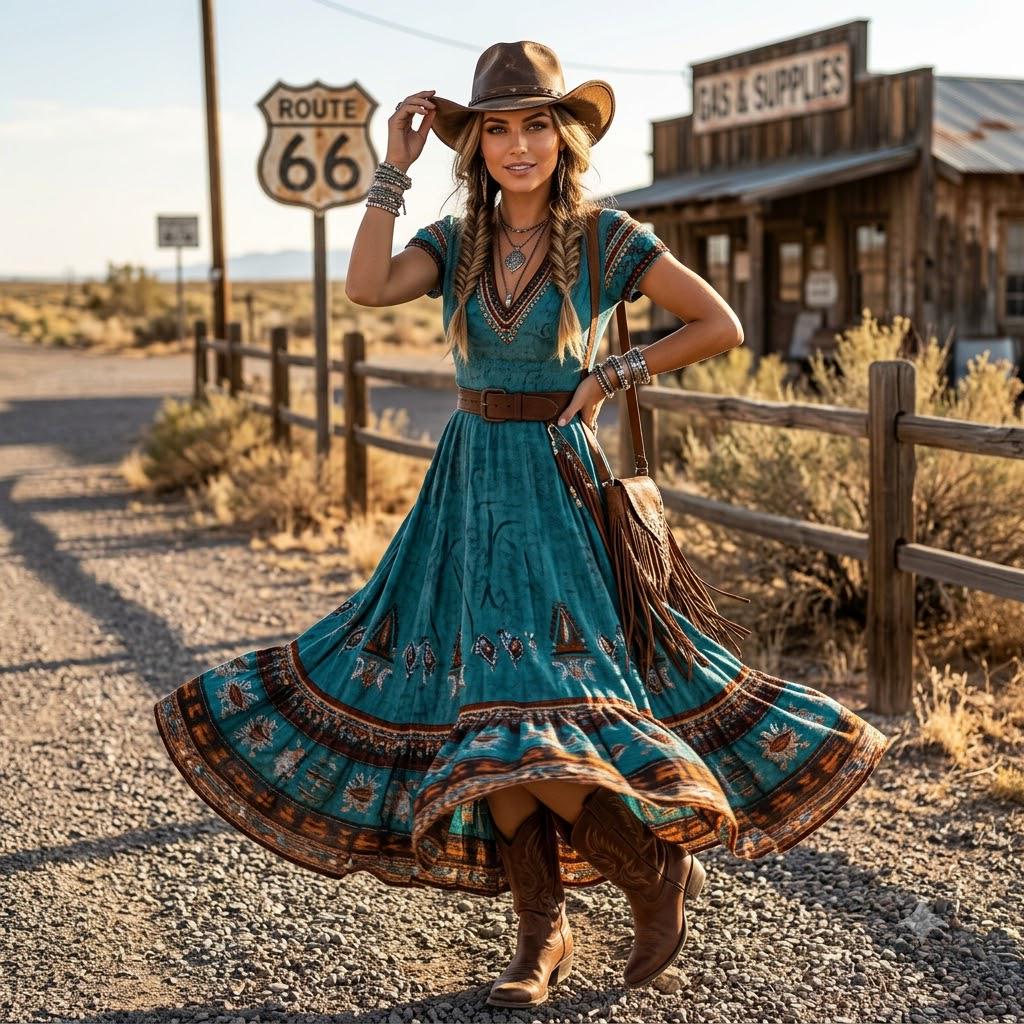 Western Boho Dress
