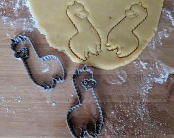 Alpaka Cookie Cutter Ausstecher. Ausstecher für Kekse, Plätzchen, Teig, Lebkuchen und Fondant