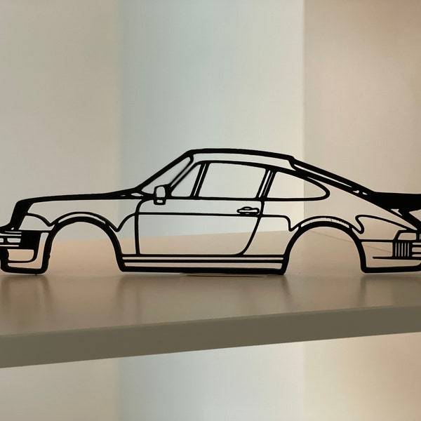 Porsche 911 930 Turbo Silhouette Art Modell Line Art