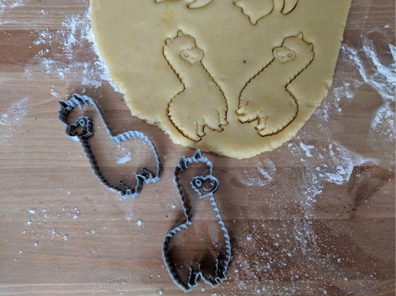 Alpaka Cookie Cutter Ausstecher. Ausstecher für Kekse, Plätzchen, Teig, Lebkuchen und Fondant Bild 1