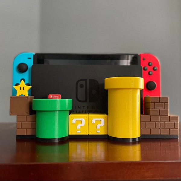 Super Mario Nintendo Switch Holder - Votre ticket pour l'aventure ! Station d'accueil Pâques Noël Cadeau d'anniversaire Rétro