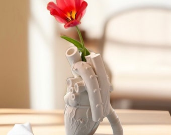 Anatomical heart vase – unique decorative piece for medical professionals and art lovers - Biology - Medicine - Doctor - Art