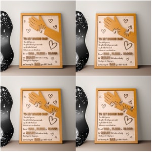 Gepersonaliseerde vader en kind handen hart stand decor SVG, cadeau voor papa, Vaderdag SVG, Vaderdag cadeaus SVG, Glowforge SVG-bestanden