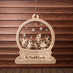 Personalized family Ornament svg, Ornament cartoon svg,  Ornament SVG, wooden Ornament ,  file for laser cutting machine - PDF- svg-ai-eps