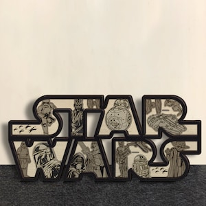 Laser cut fles - 6 Layer Art Piece for Glowforge - SVG - PDF, Multi-layer