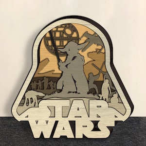 Star Wars Multi-layer, Laser cut fles - 8 Layer Art Piece for Glowforge - SVG - PDF
