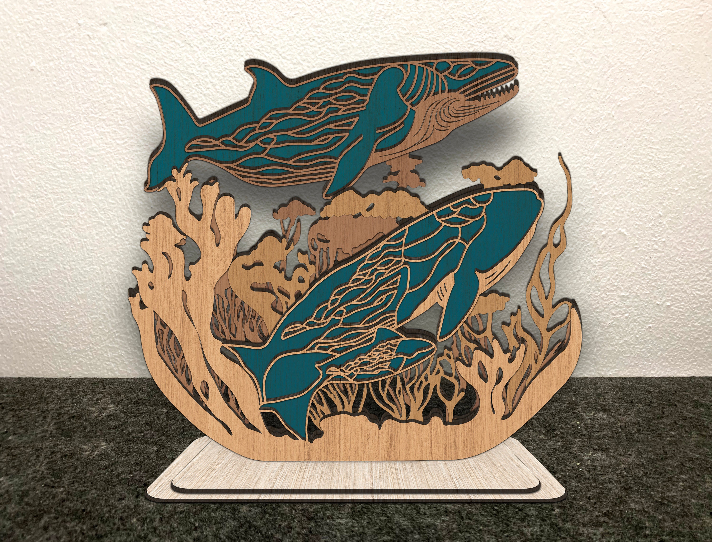 Whale Multilayer Decor SVG: Laser Cut File - Etsy