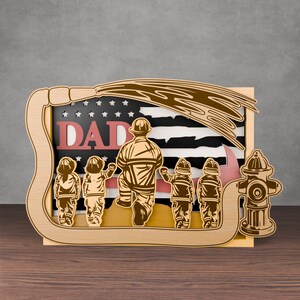 Personalized Dad And Kid Decor SVG, Gift for Dad,Father&#39;s Day svg,Father&#39;s Day Gifts svg,Glowforge svg files