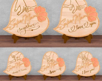 Mother's Day Sign Laser Cut SVG Bundle: Personalized Mom Gift (Digital Download)