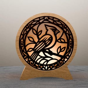 Hummingbird Lantern SVG | Floral Layered Light Box File | Bird Laser Cut Design