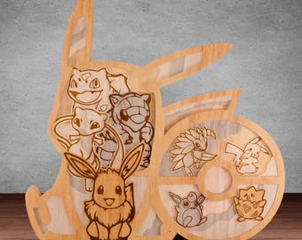 Cartoon Multilayers Laser Cut File, Cartoon Multilayers svg, Cartoon Characters svg, Art Piece for Glowforge SVG PDF, Anime, Pika Svg, ML001