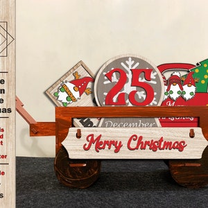 Gnome Christmas Wagon Add-on SVG: Laser Cut File (Digital Download)