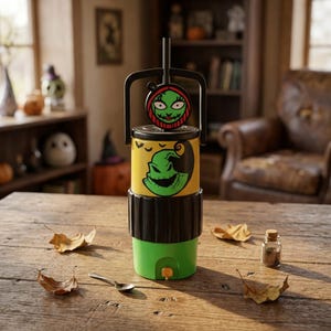 Spooky Halloween Mini Jug Can Cooler STL | 12 oz Creepy Monster Drink Holder 3D Print File | Goth Pumpkin King 3MF | Digital Download