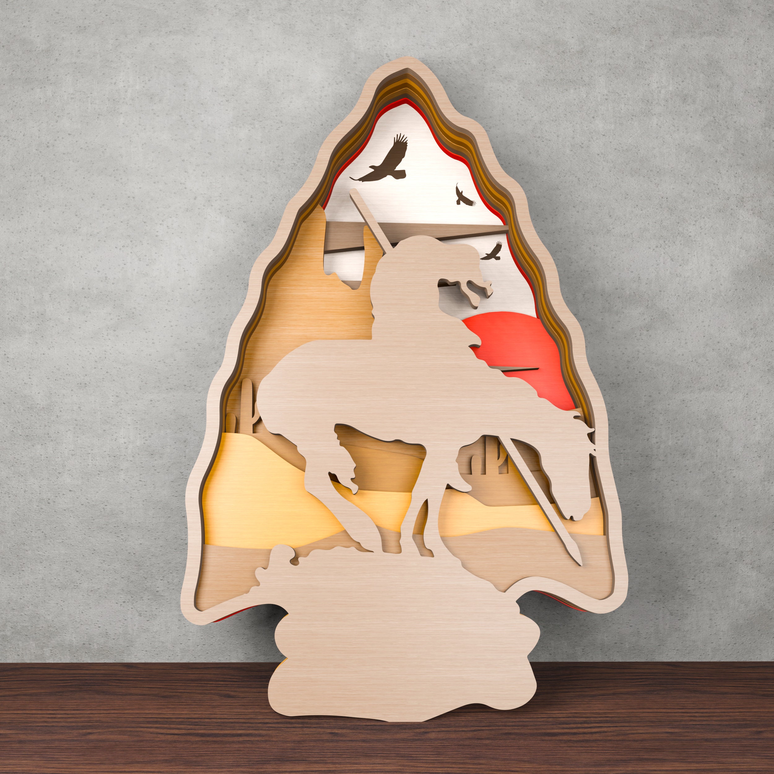 End of Trail SVG: 8 Layer 3D Art Piece for Glowforge - Etsy