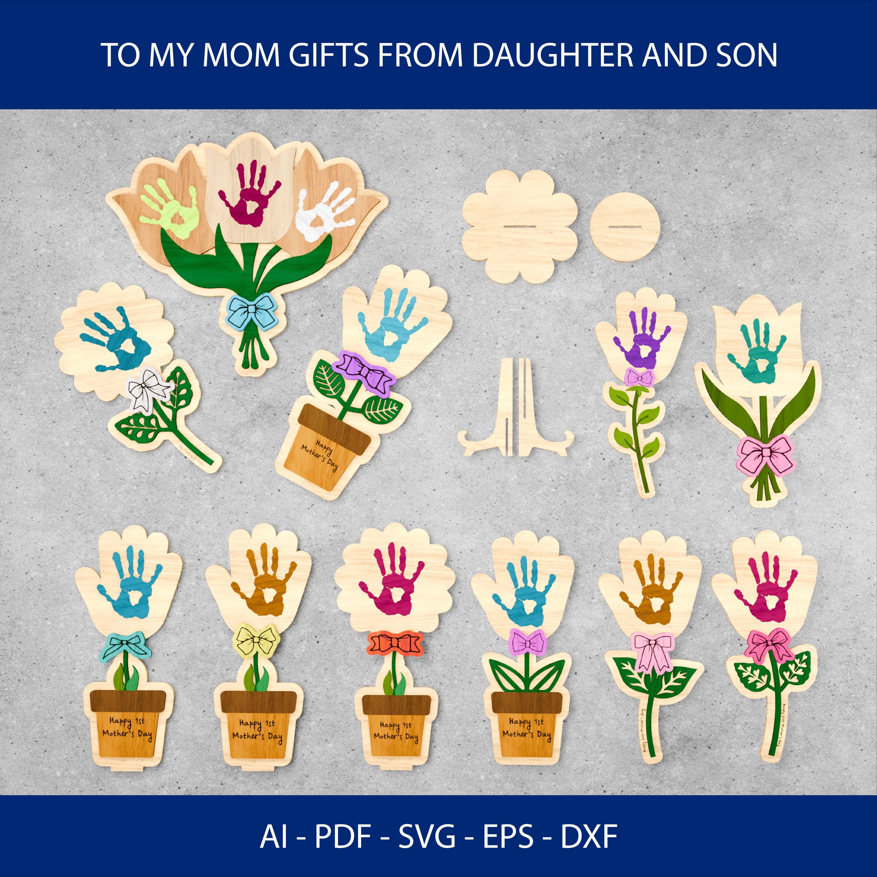 Grandma - Regalo per nonna, cartello in legno personalizzato con nomi, 4 colori, 2 icone, 5 caratteri e 2 misure - Regali per la festa della mamma per nonna, nonna, nipoti