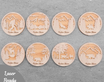 Woodland Animals Fridge Magnet SVG Bundle: Laser Cut Files (Digital Download)