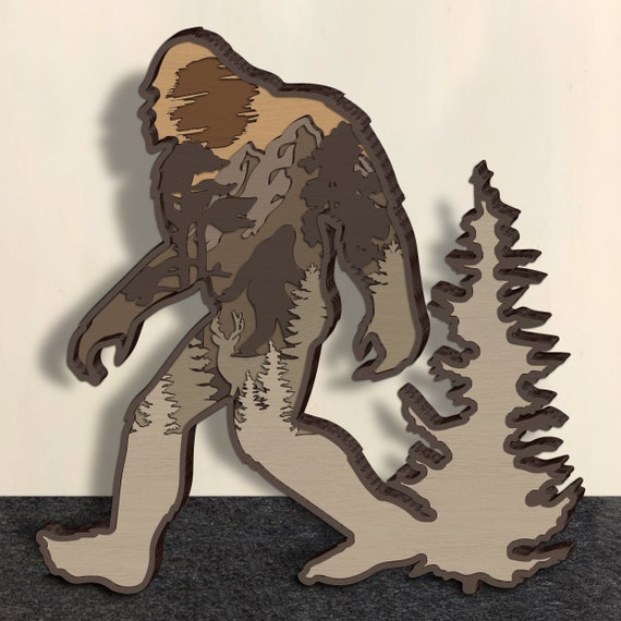 Bigfoot SVG: 8 Layer Sasquatch Vector Cut File (Digital Download)