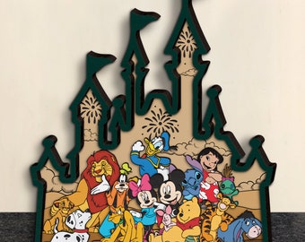 Multi-layer, Laser cut fles - 8 Layer Art Piece for Glowforge - SVG - PDF