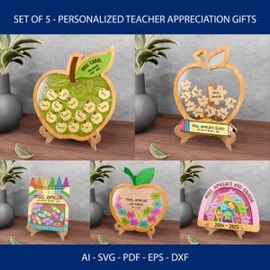 Regalo personalizzato di ringraziamento per l'insegnante, regalo di fine anno, magnete shaker per l'insegnante, regalo di ringraziamento per l'insegnante, cartello con mela per l'insegnante, file Glowforge