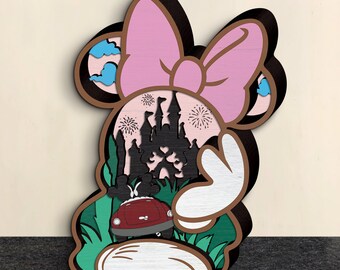 Multi-layer, Laser cut fles - 7 Layer Art Piece for Glowforge - SVG - PDF