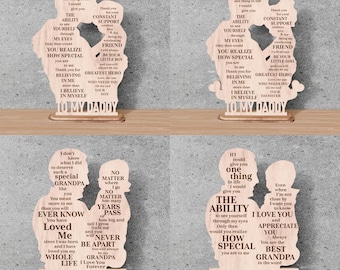 Father's Day Sign Laser Cut File: Dad, Grandpa Gift (Digital File)