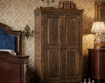 Brayden Reclaimed Armoire (wood defects, small details)