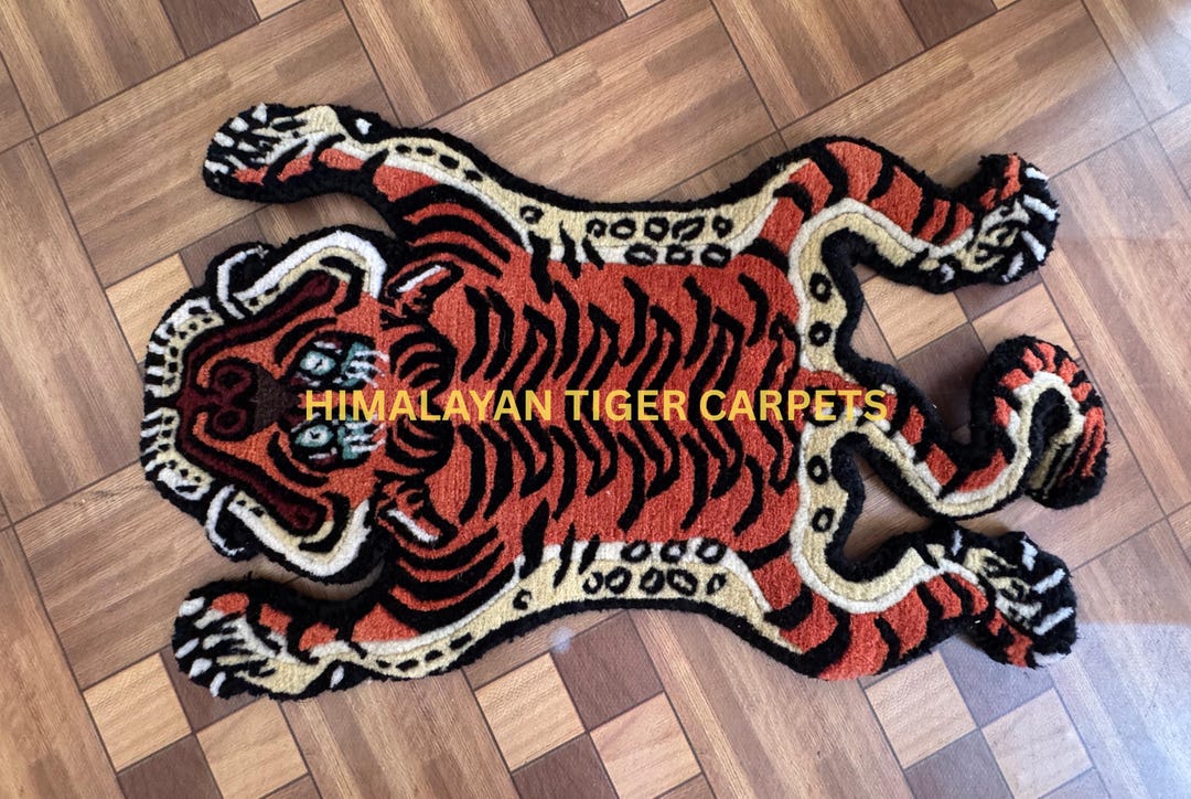 Sabertooth Tiger Rug Hand Knotted Super Mini Tibetan Tiger Skin Rug (30cmx45cm) - Etsy